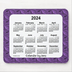 2024パープルダイヤモンドカレンダー(Janz Mouse Pad) マウスパッド