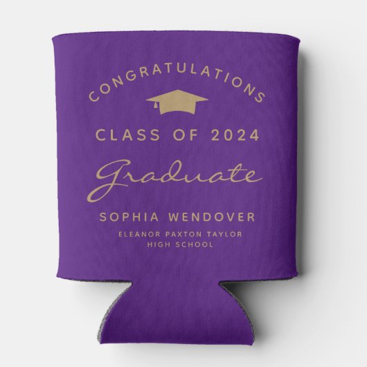 2024パープル金ゴールド卒業クーラーボックス 缶クーラー (裏面)