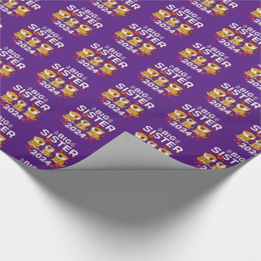 2024ビッグシスタータイガーラブハート ラッピングペーパー (角)