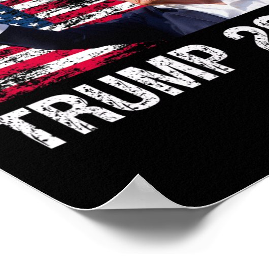 2024ファイト・ファイト – トランプ大統領選挙 ポスター (角)