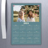 2024ファミリーフォトカレンダー磁石グリーン