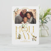 2024フェイク金ゴールド葉と植物撮独身の影 シーズンカード (スタンド正面)