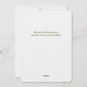 2024フェイク金ゴールド葉と植物撮独身の影 シーズンカード (裏面)