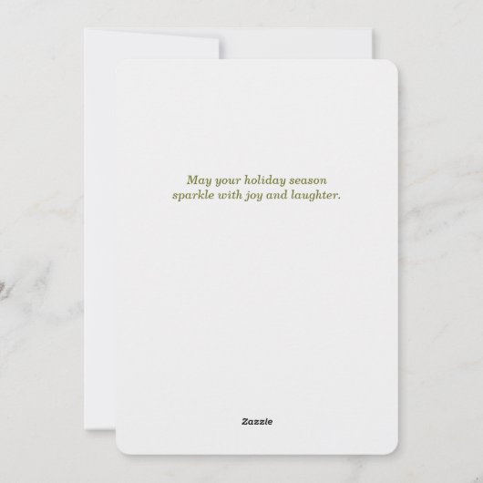 2024フェイク金ゴールド葉と植物撮独身の影 シーズンカード (裏面)