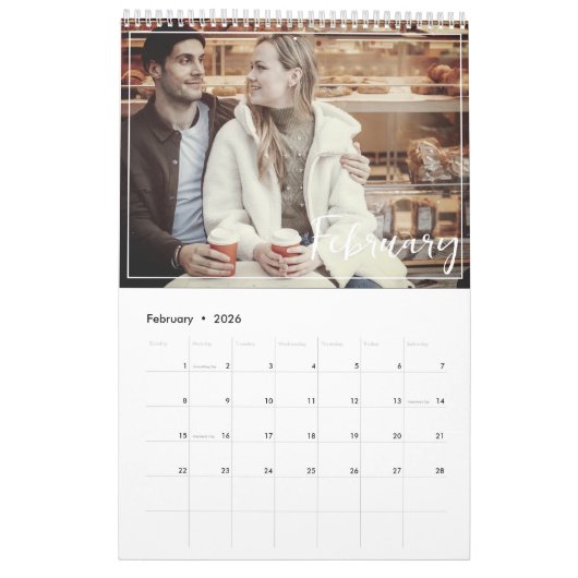 2024フエレガントァミモダンリの写真カスタム2024 カレンダー (2月 2026)