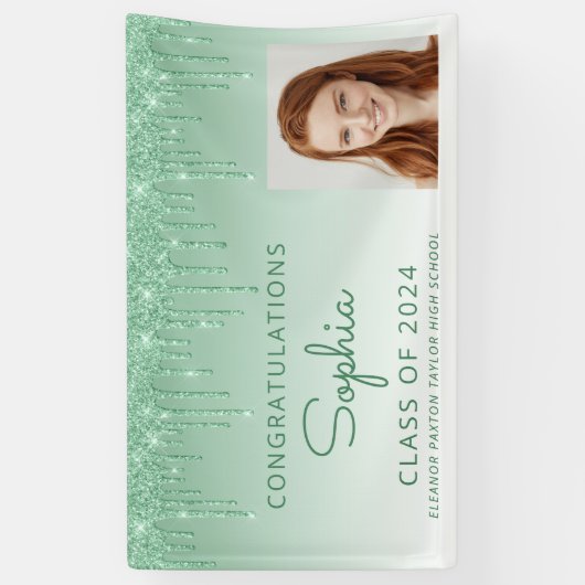 2024フォトグリーングリッタードリップ卒業 横断幕 (縦)