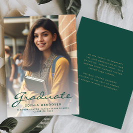 2024フォトグリーン金ゴールド卒業発表 招待状