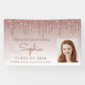 2024フォトバラ金ゴールドグリッター点滴卒業 横断幕 (横)