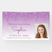 2024フォトパープルグリッタードリップ卒業 横断幕 (横)