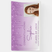 2024フォトパープルグリッタードリップ卒業 横断幕 (縦)