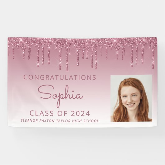 2024フォトブルゴーニュグリッタードリップ卒業 横断幕 (横)