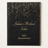 2024ブラック金ゴールドアポイントメントブックサロンヘア プランナー手帳 (裏面)