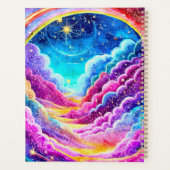 2024プランナーカラフルかわいい抽象芸術銀河系デザイン プランナー手帳 (裏面)