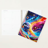 2024プランナーカラフル可愛いシンプル銀河系デザイン プランナー手帳 (ディスプレー)