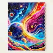 2024プランナーカラフル可愛いシンプル銀河系デザイン プランナー手帳 (裏面)