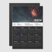 2024プロモーション会社ロゴ磁気カレンダーカード マグネット招待状 (正面/裏面)