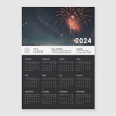 2024プロモーション会社ロゴ磁気カレンダーカード マグネット招待状 (正面)