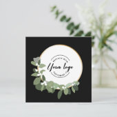 2024ホリデーグリーン企業のリースカスタムロゴ シーズンカード (スタンド正面)