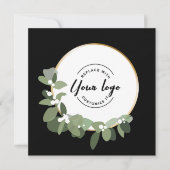 2024ホリデーグリーン企業のリースカスタムロゴ シーズンカード (正面)