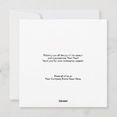 2024ホリデーグリーン企業のリースカスタムロゴ シーズンカード (裏面)