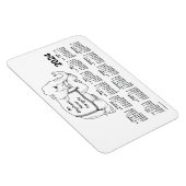 2024ホワイトエレファントカレンダーby Janz 4x6マグネット マグネット (右側)