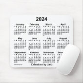 2024ホワイトカレンダーby Janz Mouse pad マウスパッド (マウス)