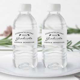 2024ホワイトブラックスクリプトキャップ卒業 ペットボトルラベル