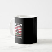 2024マグアアメリカ米国国旗のヘビを踏まない コーヒーマグカップ (正面左)