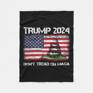 2024マグアアメリカ米国国旗のヘビを踏まない フリースブランケット