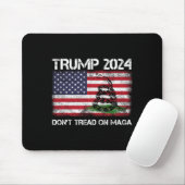 2024マグアアメリカ米国国旗のヘビを踏まない マウスパッド (マウス)