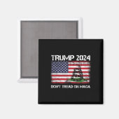 2024マグアアメリカ米国国旗のヘビを踏まない マグネット (正面/裏面)