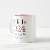 2024ママの女の子の両親の家族の新しいママmagになる ツートーンマグカップ (正面左)