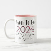 2024ママの女の子の両親の家族の新しいママmagになる ツートーンマグカップ (左)