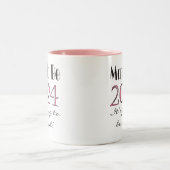 2024ママの女の子の両親の家族の新しいママmagになる ツートーンマグカップ (中央)