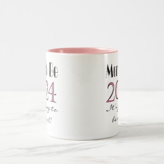 2024ママの女の子の両親の家族の新しいママmagになる ツートーンマグカップ (中央)