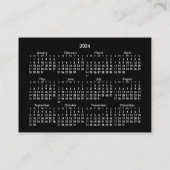2024ミニポケットカレンダー日曜日スタートブラック 名刺 (裏面)