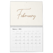 2024ミニマモダンリストBohoファミリーフォトコラージュ カレンダー (2月 2026)