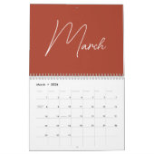 2024ミニマモダンリストTerracottaフォトコラージュ カレンダー (3月 2026)