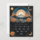 2024ムーンフェイズウォールアートヒマワリ山脈 ポストカード (正面/裏面)