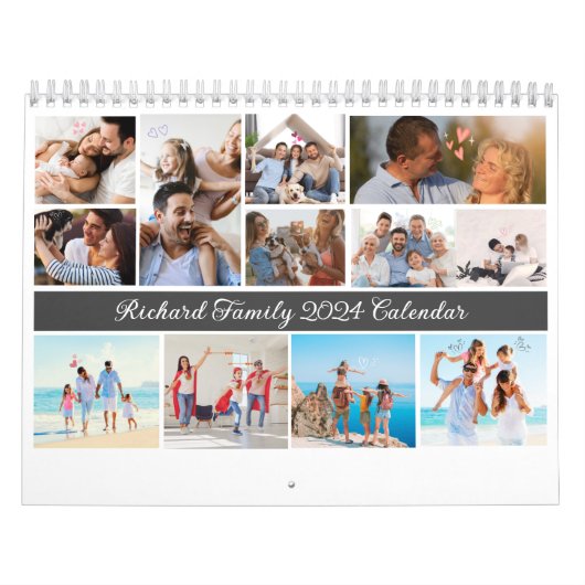 2024モダンカスタム年の写真自分の家族を作る カレンダー (カバー)