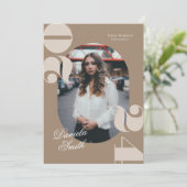 2024モダン年はっきりしたタイポグラフィクラス卒業 招待状 (スタンド正面)