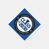 2024モダン年エレガント卒業パーティーのブルークラス スタンダードカクテルナプキン (角)