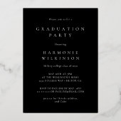 2024モダン年スタイリッシュ卒業の写真教室 箔招待状 (裏面)