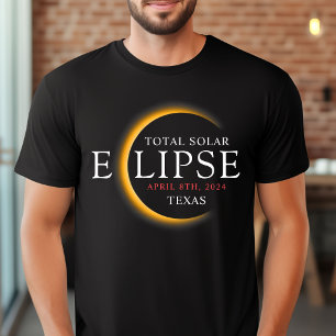 2024モダン年テキサス州皆既食太陽の家族グループ Tシャツ
