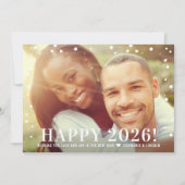 2024モダン年新年ハッピーカシス紙吹雪写真 シーズンカード (正面)