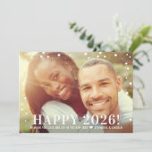 2024モダン年新年ハッピーカシス紙吹雪写真 シーズンカード (スタンド正面)