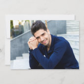 2024モダン年PHOTO卒業パーティーのシンプルクラス 招待状 (裏面)