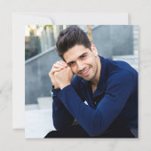 2024モダン年PHOTO卒業パーティーのシンプルクラス 招待状 (裏面)