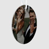 2024モダン結婚年の写真 オーナメント (正面)