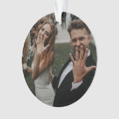 2024モダン結婚年の写真 オーナメント (正面)